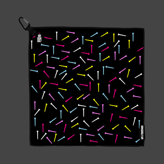 SPRINKLES BLACK GOLF TOWEL